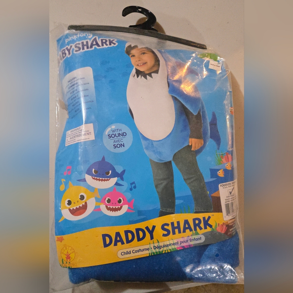 Baby Shark - Daddy Kids Costume - Blue